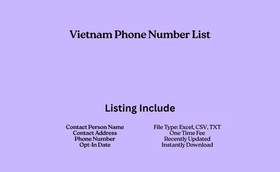 Vietnam phone number list